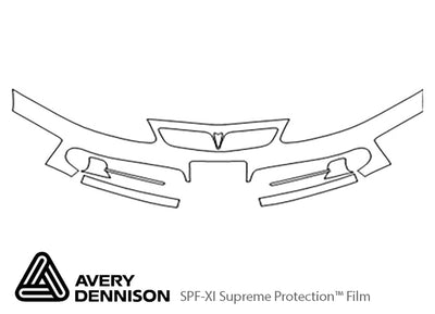 bonneville Avery Dennison Clear Bra Bumper Precut PPF Diagram