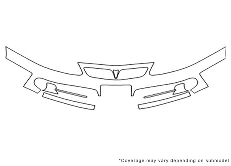 bonneville Avery Dennison Clear Bra Bumper Precut PPF Diagram