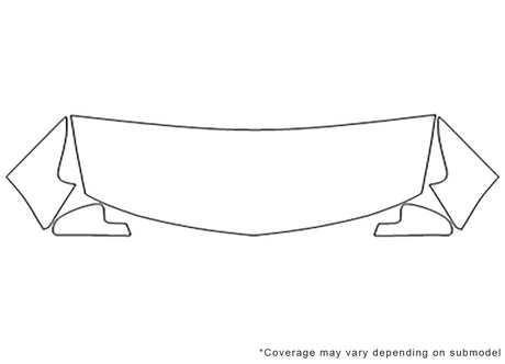 bonneville Avery Dennison Clear Bra Hood Precut PPF Diagram