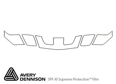 firebird Avery Dennison Clear Bra Hood Precut PPF Diagram
