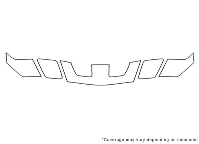 firebird 3M Clear Bra Hood Precut PPF Diagram