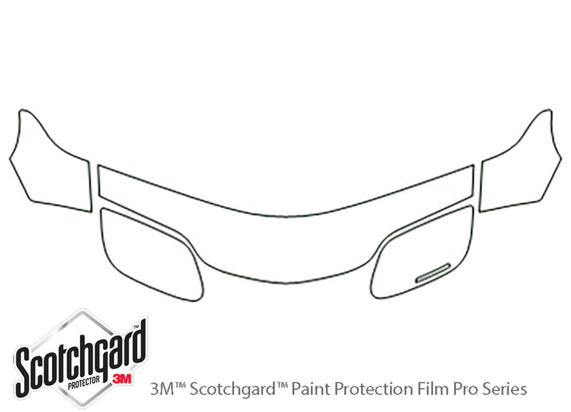 firebird 3M Clear Bra Hood Precut PPF Diagram