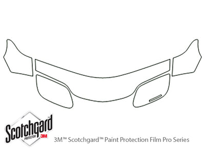 firebird 3M Clear Bra Hood Precut PPF Diagram