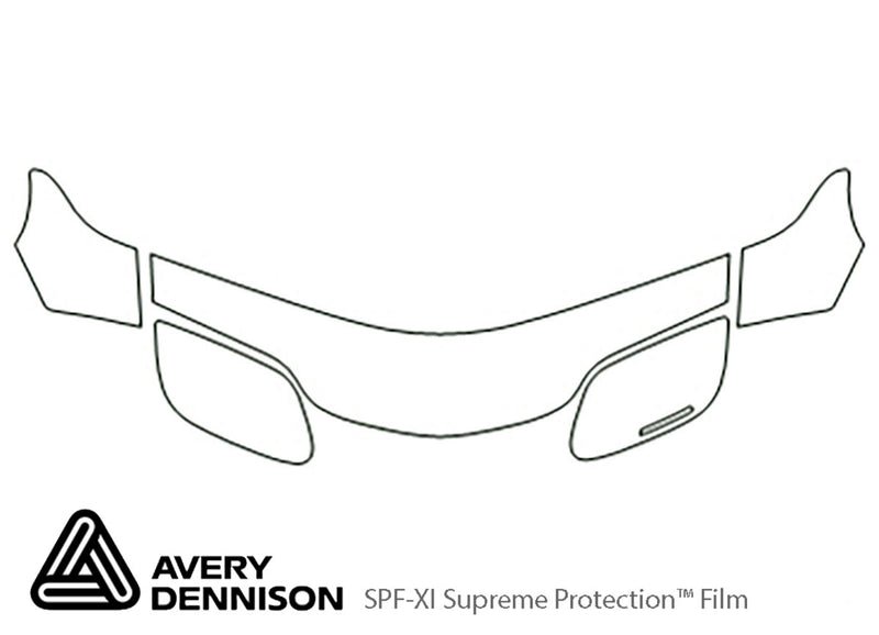firebird Avery Dennison Clear Bra Hood Precut PPF Diagram