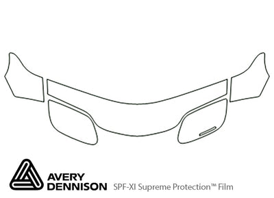 firebird Avery Dennison Clear Bra Hood Precut PPF Diagram