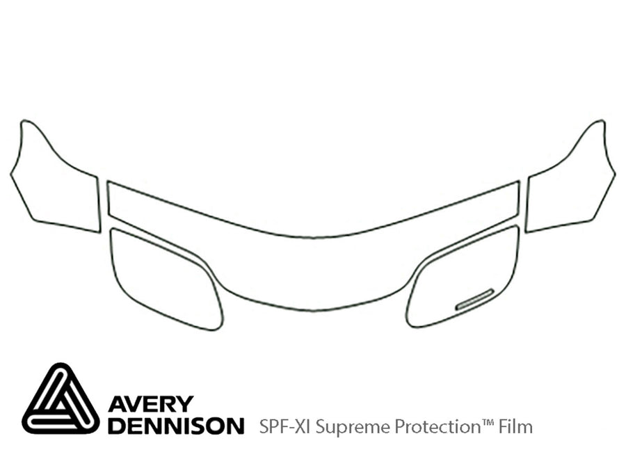 firebird Avery Dennison Clear Bra Hood Precut PPF Diagram