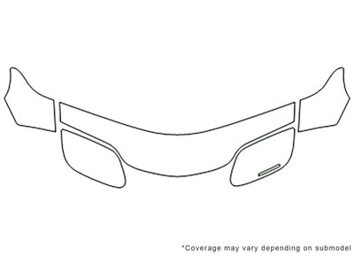 firebird 3M Clear Bra Hood Precut PPF Diagram