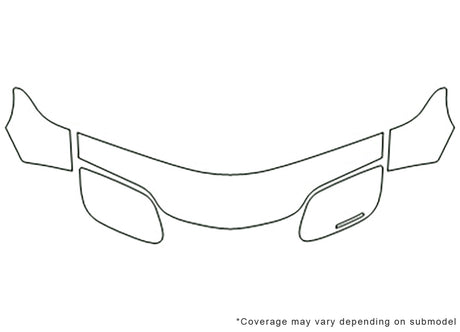 firebird 3M Clear Bra Hood Precut PPF Diagram