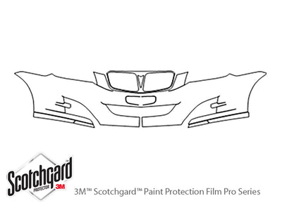 g3 3M Clear Bra Bumper Precut PPF Diagram