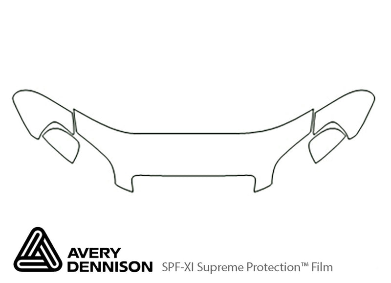 g3 Avery Dennison Clear Bra Hood Precut PPF Diagram