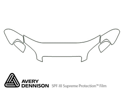 g3 Avery Dennison Clear Bra Hood Precut PPF Diagram