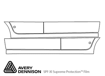 g3 Avery Dennison Clear Bra Door Cup Precut PPF Diagram