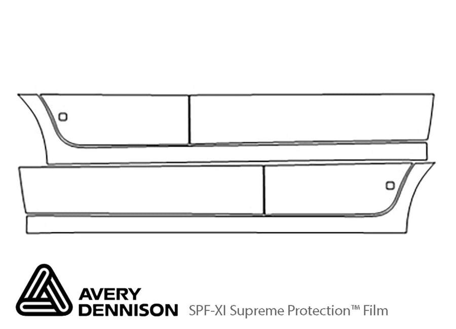 g3 Avery Dennison Clear Bra Door Cup Precut PPF Diagram