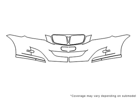 g3 3M Clear Bra Bumper Precut PPF Diagram