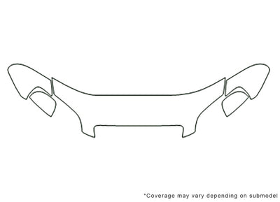 g3 Avery Dennison Clear Bra Hood Precut PPF Diagram