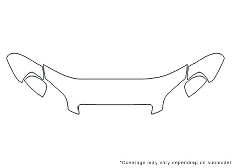 g3 Avery Dennison Clear Bra Hood Precut PPF Diagram
