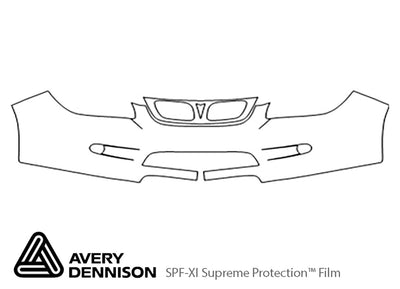 g5 Avery Dennison Clear Bra Bumper Precut PPF Diagram