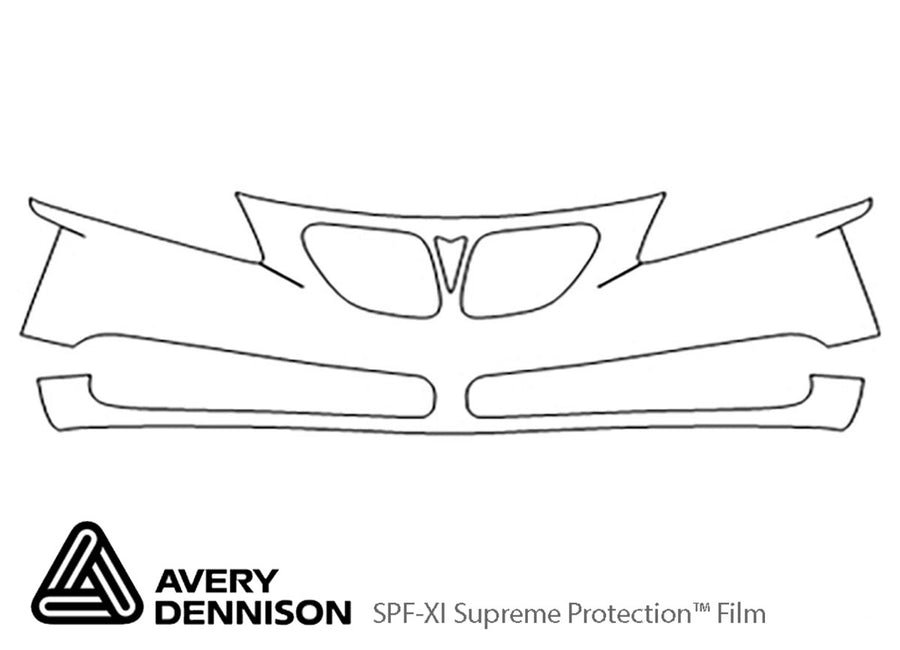g6 Avery Dennison Clear Bra Bumper Precut PPF Diagram