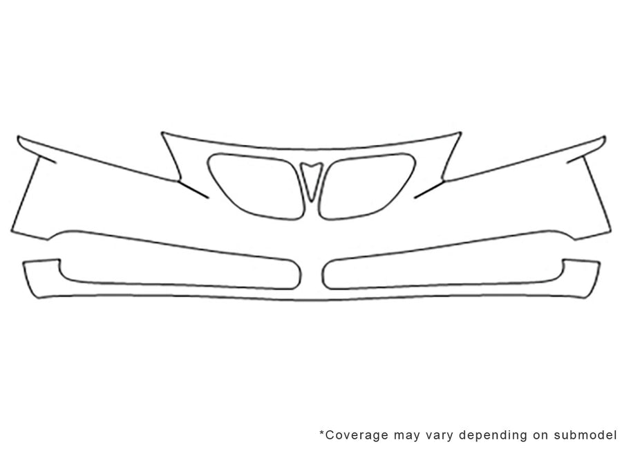 g6 Avery Dennison Clear Bra Bumper Precut PPF Diagram