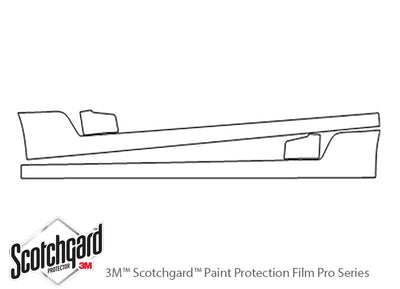 g6 3M Clear Bra Door Cup Precut PPF Diagram