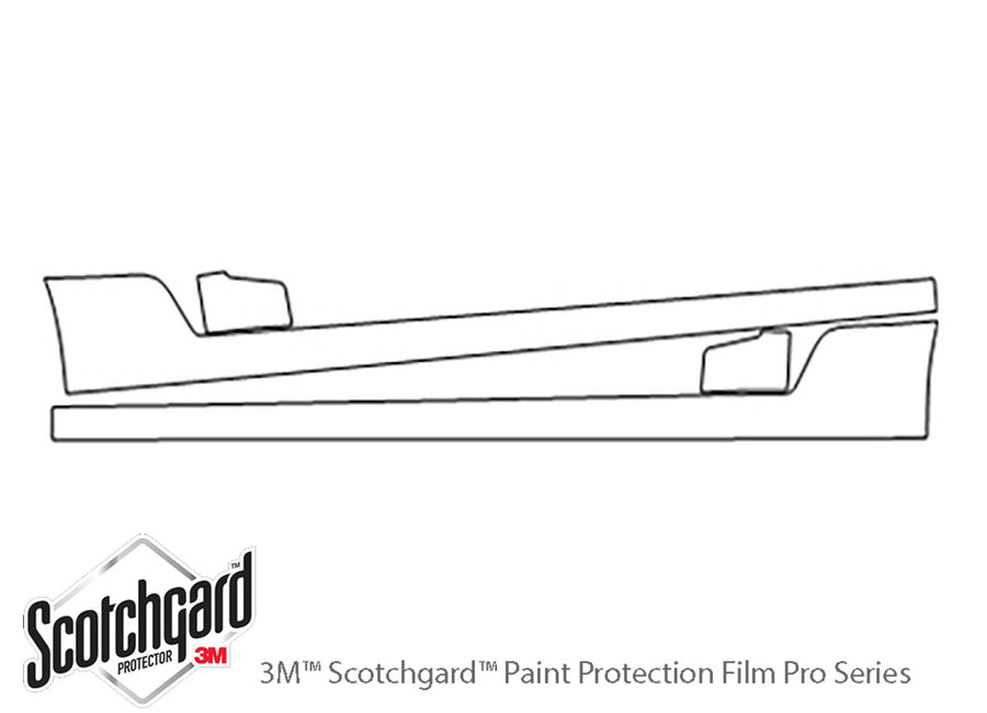 g6 3M Clear Bra Door Cup Precut PPF Diagram