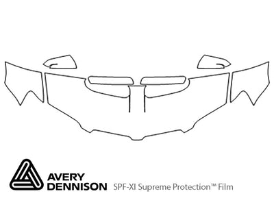 g8 Avery Dennison Clear Bra Hood Precut PPF Diagram