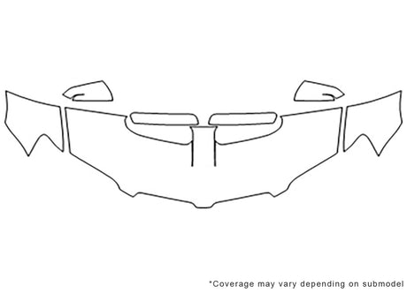 g8 Avery Dennison Clear Bra Hood Precut PPF Diagram