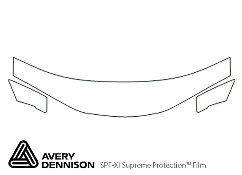 grand am Avery Dennison Clear Bra Hood Precut PPF Diagram