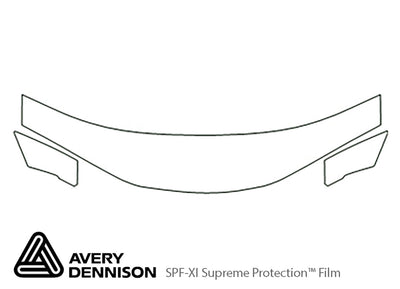 grand am Avery Dennison Clear Bra Hood Precut PPF Diagram