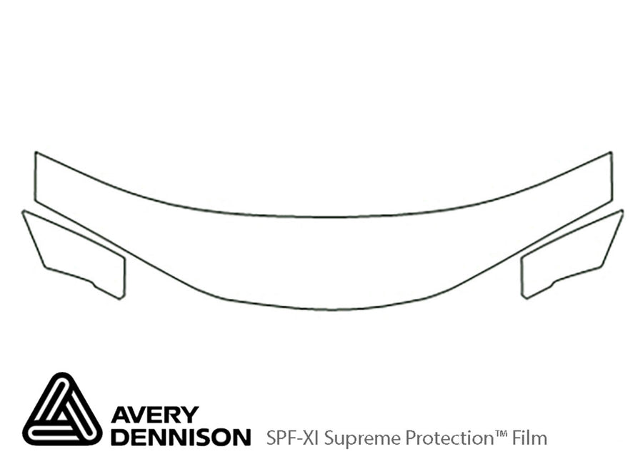 grand am Avery Dennison Clear Bra Hood Precut PPF Diagram