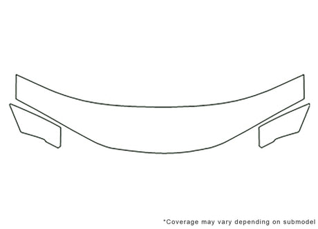 grand am 3M Clear Bra Hood Precut PPF Diagram