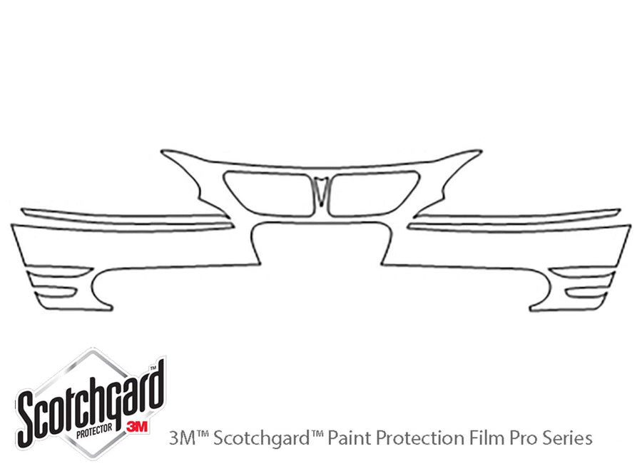 grand am 3M Clear Bra Bumper Precut PPF Diagram