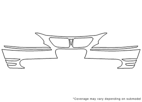 grand am 3M Clear Bra Bumper Precut PPF Diagram