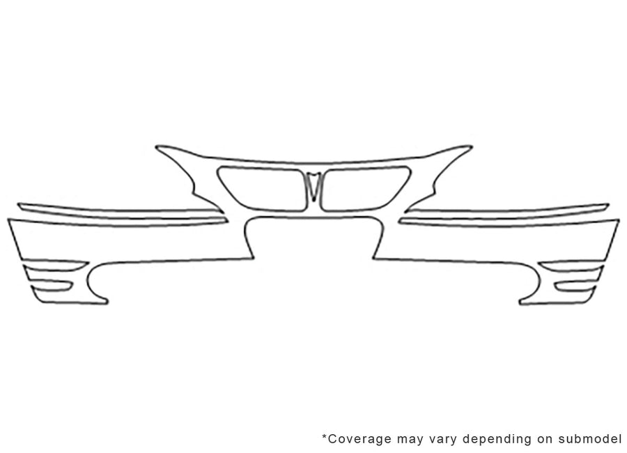 grand am Avery Dennison Clear Bra Bumper Precut PPF Diagram
