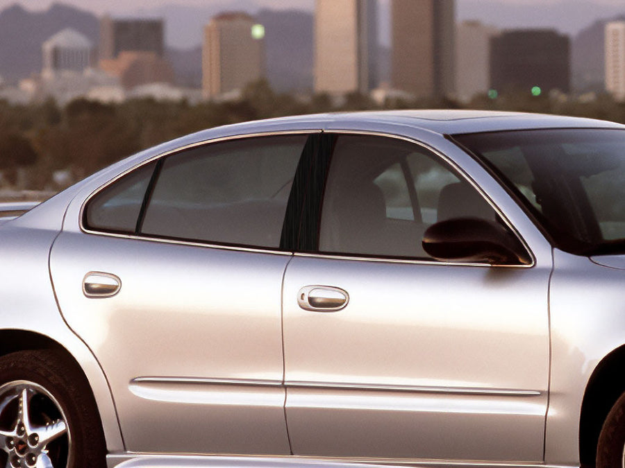 pontiac grand am 1999-2005 (sedan) Brushed Aluminum Black Pillar Cover Diagram
