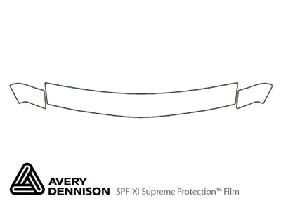 grand prix Avery Dennison Clear Bra Hood Precut PPF Diagram