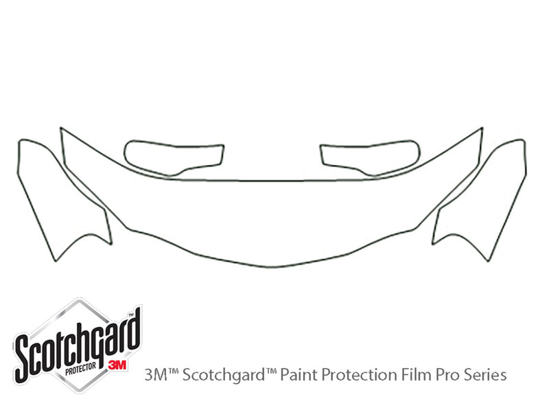 grand prix 3M Clear Bra Hood Precut PPF Diagram