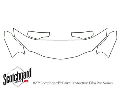 grand prix 3M Clear Bra Hood Precut PPF Diagram