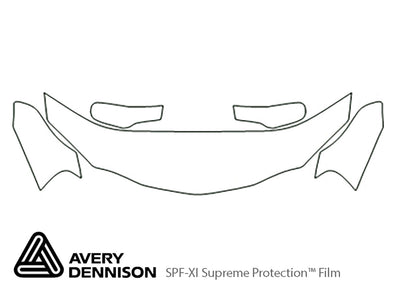 grand prix Avery Dennison Clear Bra Hood Precut PPF Diagram
