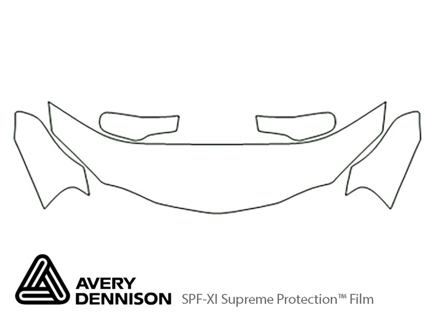 grand prix Avery Dennison Clear Bra Hood Precut PPF Diagram