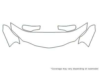 grand prix 3M Clear Bra Hood Precut PPF Diagram