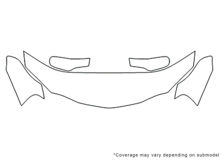 grand prix 3M Clear Bra Hood Precut PPF Diagram