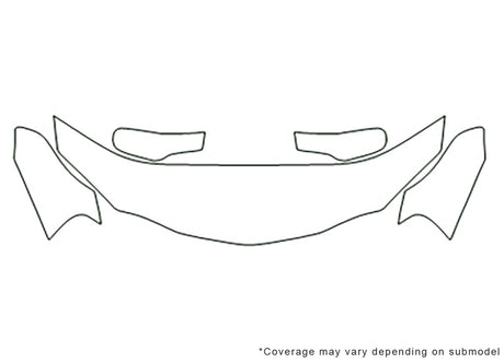 grand prix Avery Dennison Clear Bra Hood Precut PPF Diagram