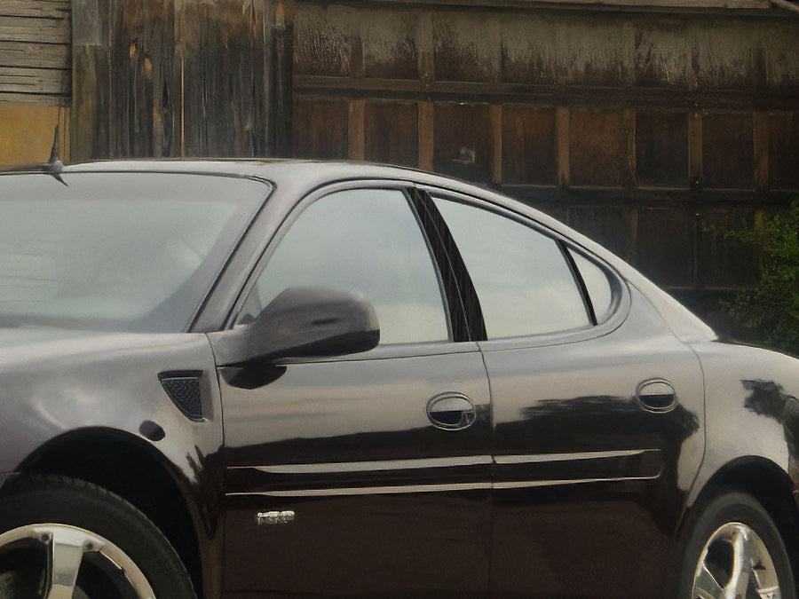 pontiac grand prix 2006-2008 Brushed Aluminum Black Pillar Cover Diagram