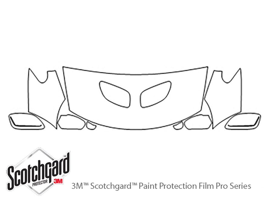 gto 3M Clear Bra Hood Precut PPF Diagram