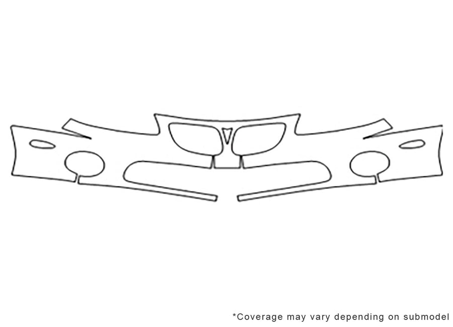 gto 3M Clear Bra Bumper Precut PPF Diagram