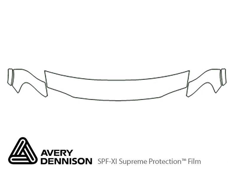 montana Avery Dennison Clear Bra Hood Precut PPF Diagram