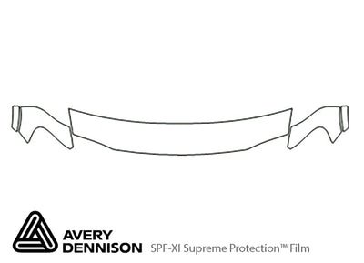 montana Avery Dennison Clear Bra Hood Precut PPF Diagram