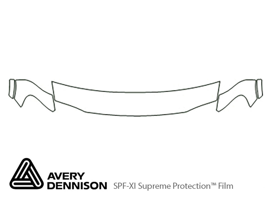 montana Avery Dennison Clear Bra Hood Precut PPF Diagram