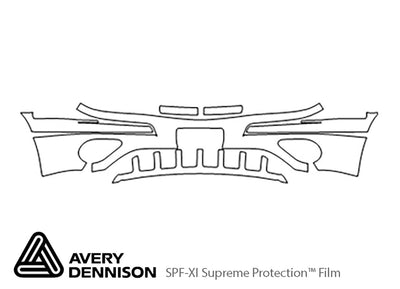 montana Avery Dennison Clear Bra Bumper Precut PPF Diagram